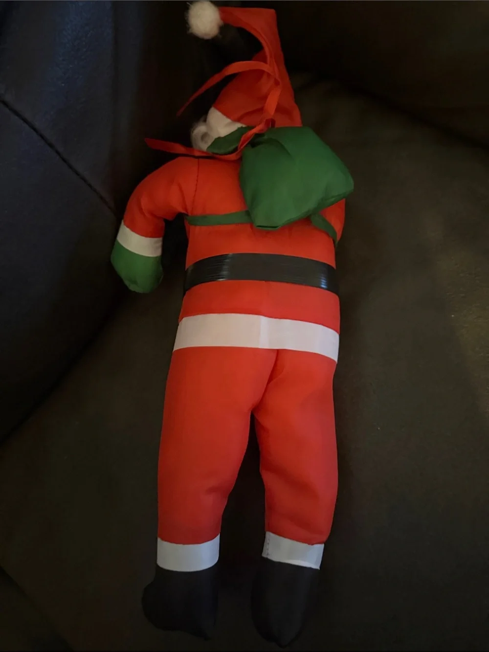 Classic Red Santa Plush Doll with Green Mittens -  Christmas decor festive